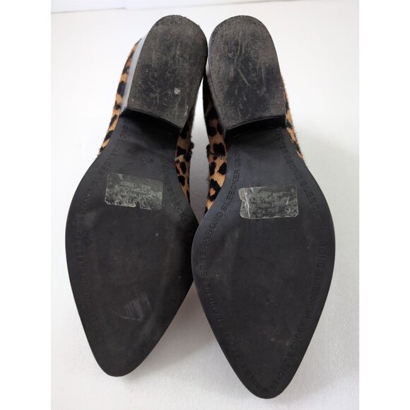 Bleecker & Bond Riley 2 Bootie Ankle Boot Womens 8 Tan Leopard Print Calf Hair - Picture 6 of 11